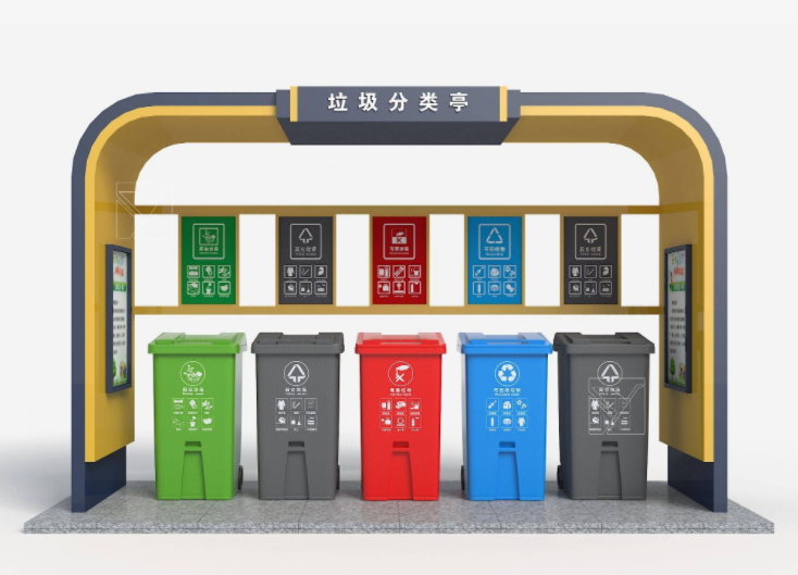 梅州内蒙古垃圾分类回收亭 小区分类垃圾亭